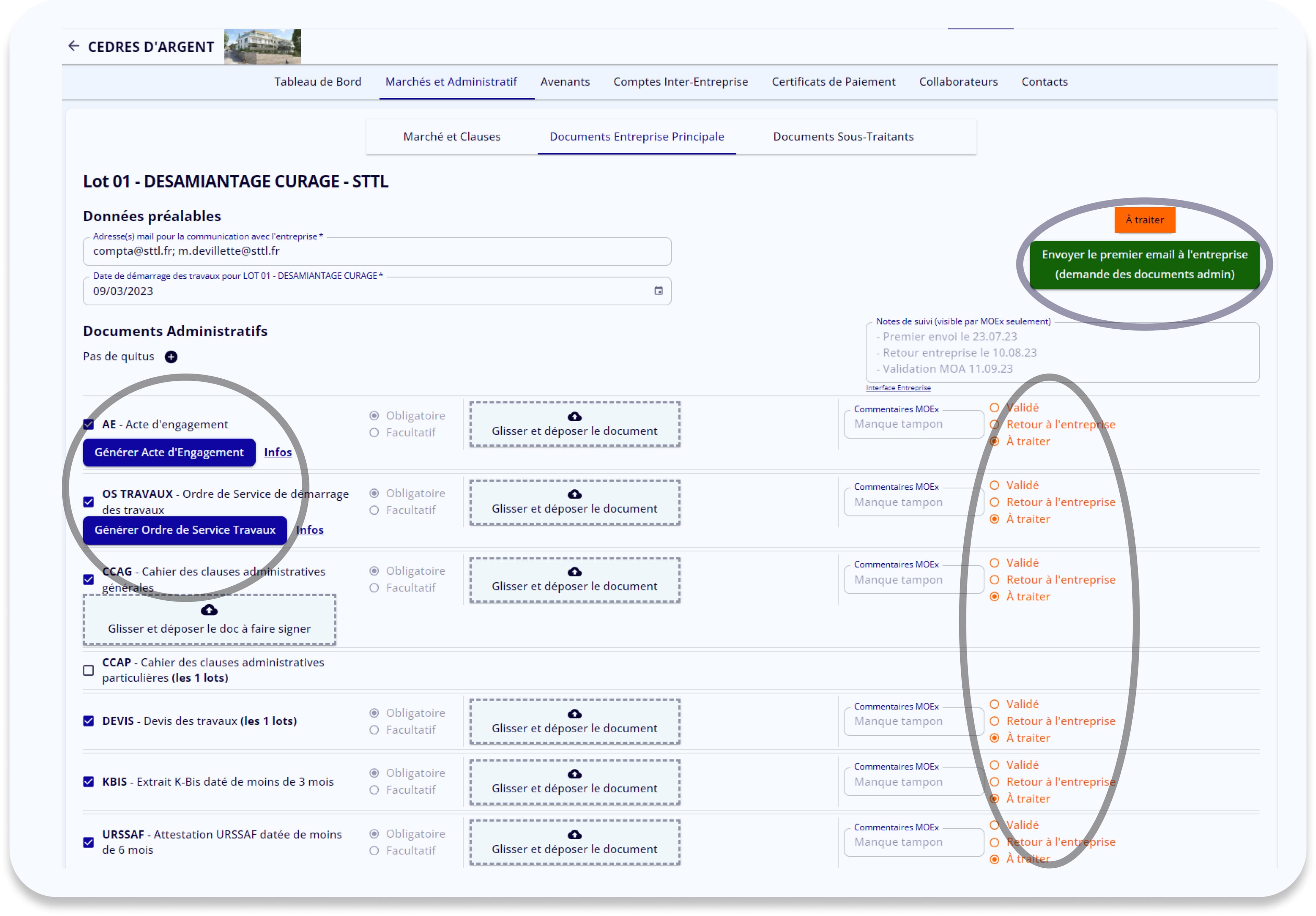 generate contracts and send request email image